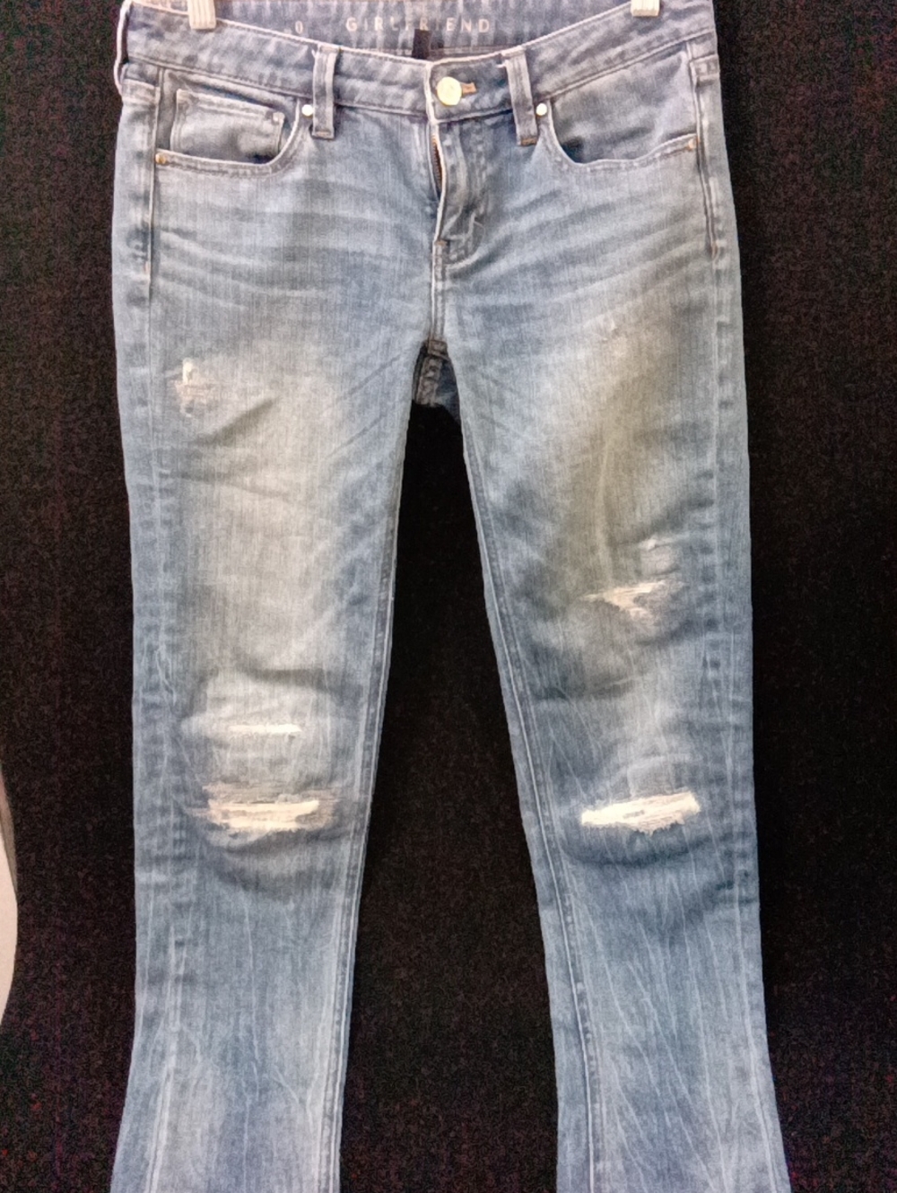 White House Black Market Light Blue Distressed Skinny Jeans